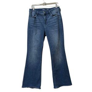 Old Navy Womens Size 12 High-Rise‎ Wow Flare Blue Jeans Preppy Modern Casual